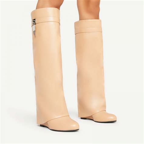 givenchy knee high boots dupe|givenchy shark lock biker boots.